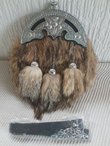 Sporran Full Dress Kilt Bag FOX Fur Scottish Traditional High Land Wear Sales