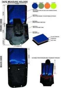 Nylon Blue Tape Measure Holder Velcro Fasten Easy Fit 4 Scaffold Tool Belt