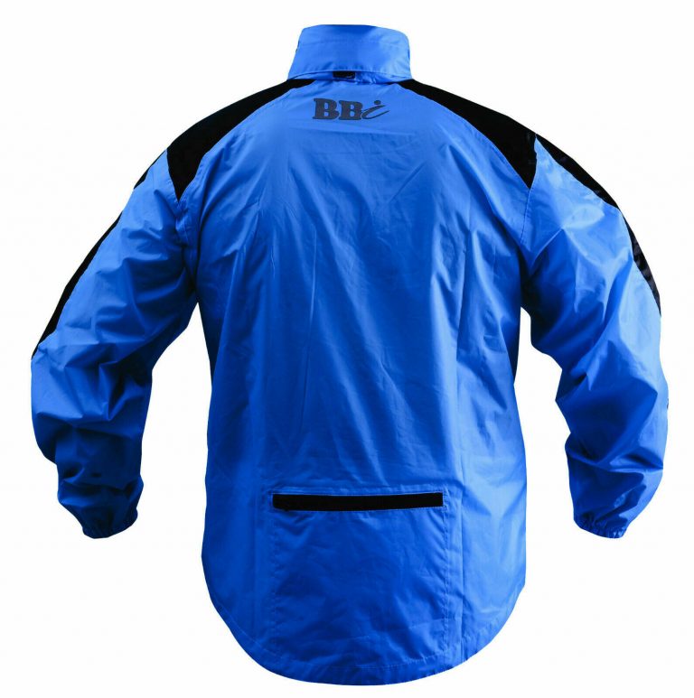 Heavy Rain Blue Jacket 100% Waterproof High Visibility Running Top ...