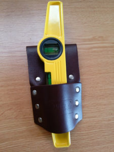 New BBI Leather SPIRIT LEVEL Holder Belt Pouch Tool Scaffold Single Frog Holster