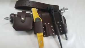Scaffolding Leather Tool Belt 4PCS Full Tool set Black 1921 Kobe Japan Ratchet