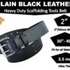 Scaffold Heavy Duty 2" Black Leather Professional Quality Tool Belt