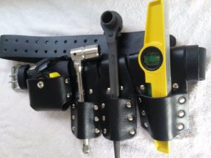 Scaffolding Leather Belt Set with Full Tools - Heavy Duty Black Spanner 1922